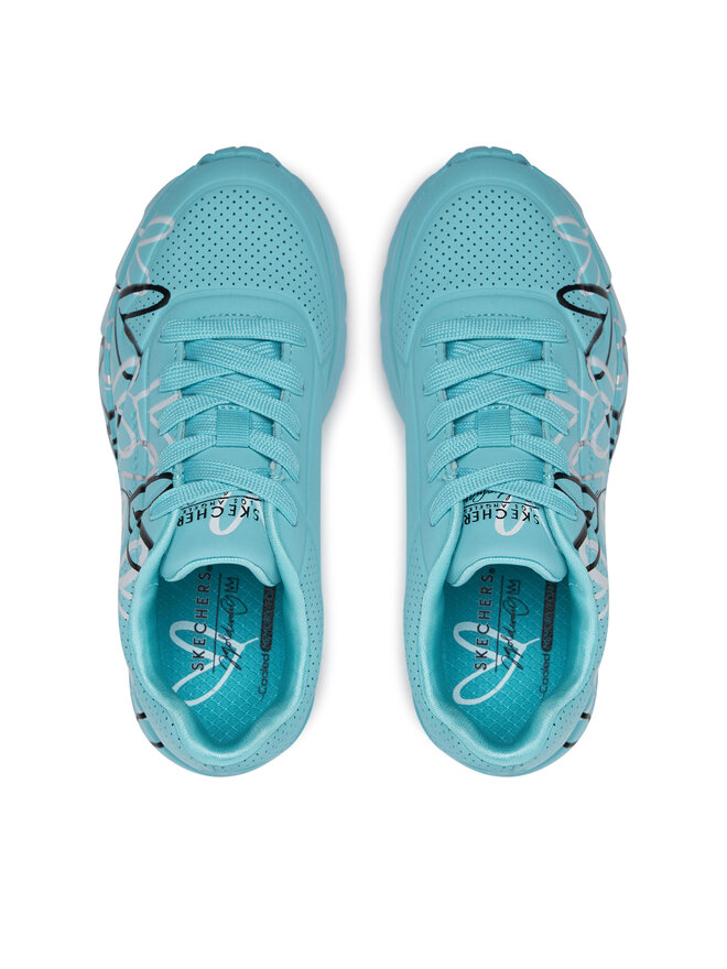 Skechers Sneakers Skechers Uno Lite - Metallic Love 314067L/TQMT Albastru celest