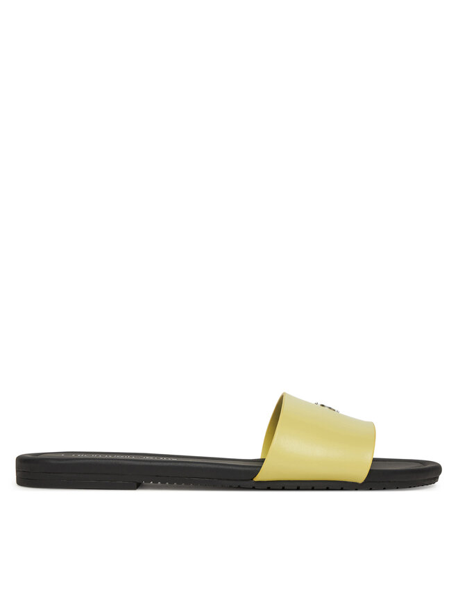 Calvin Klein Jeans Klapki Calvin Klein Jeans Flat Sandal Slide Mg YW0YW01697 Zielony