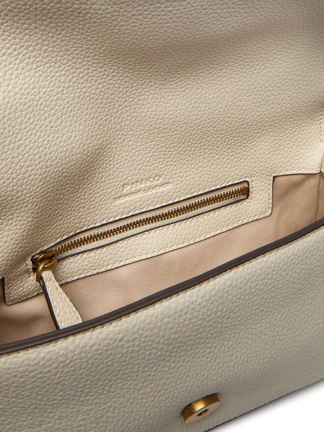 PINKO Handtasche PINKO Love One Mini Slouchy Fl Al 25-26 104340 A2OX Écru