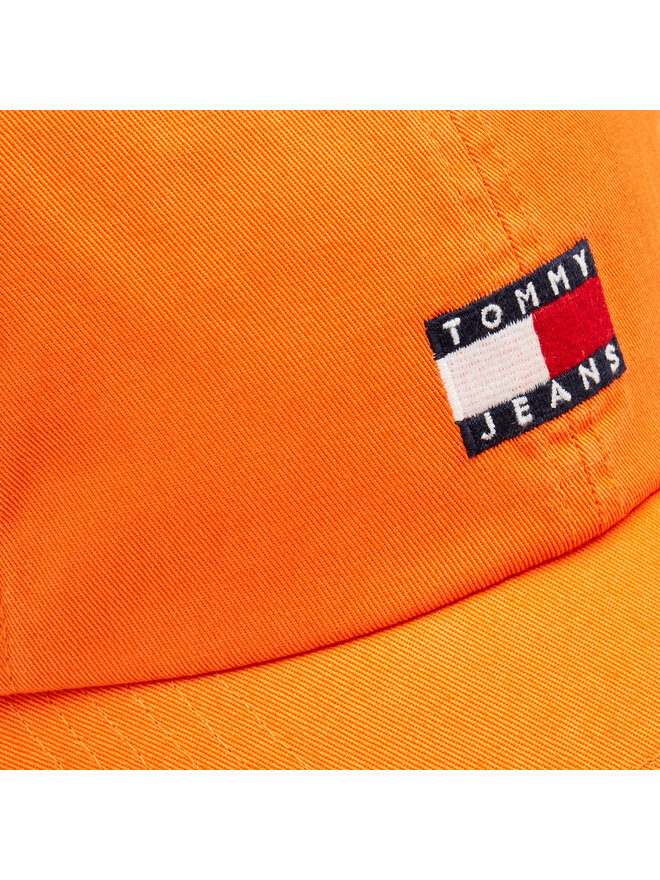 Tommy Jeans Czapka z daszkiem Tommy Jeans Tjm Heritage 6 Panel Cap AM0AM12020 Pomarańczowy