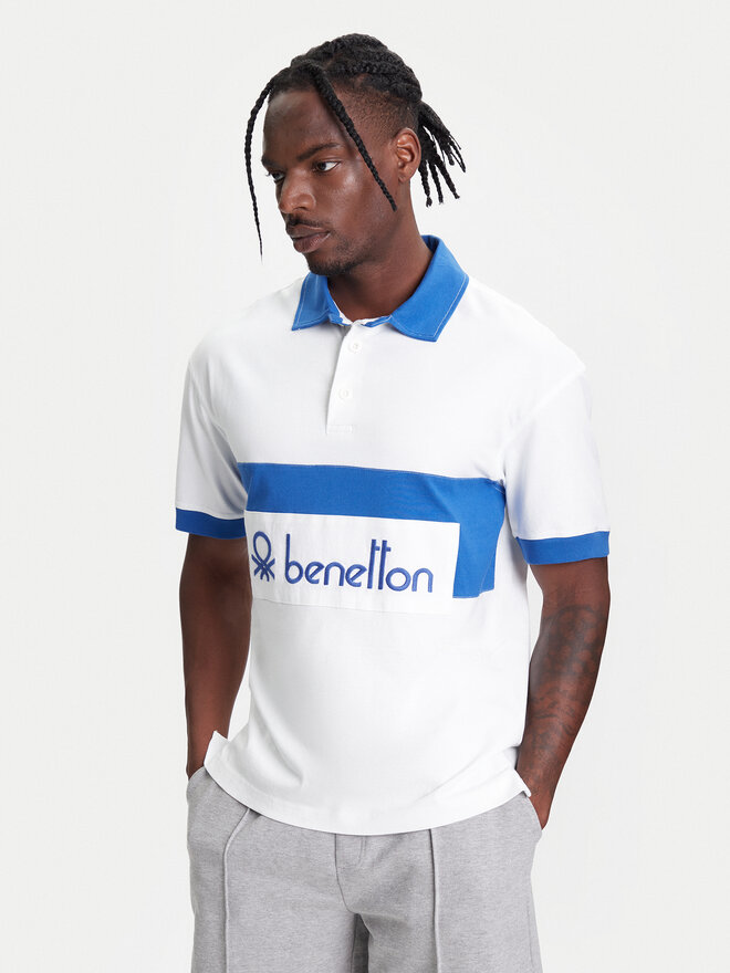 United Colors Of Benetton United Colors Of Benetton Poloshirt 3MCYU301U Weiß Regular Fit