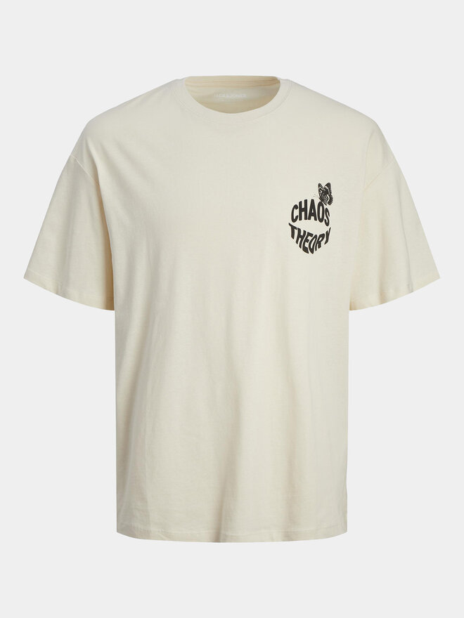 Jack&Jones Jack&Jones T-Shirt Jorfrutti 12256926 Écru Wide Fit