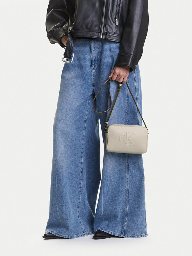 Calvin Klein Jeans Handtasche Calvin Klein Jeans Sculpted Ew Camera Bag20 LV04K3036G Creme