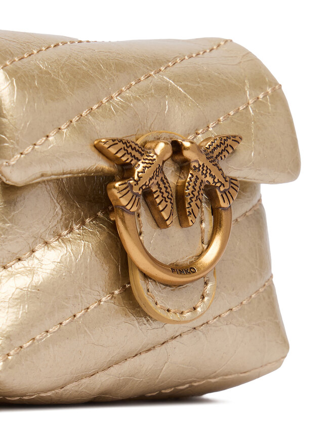 PINKO Portachiavi PINKO Airpods Love Puff Microfiber Shiny Calf AI 25-26 PCPL 105869 A370 Oro