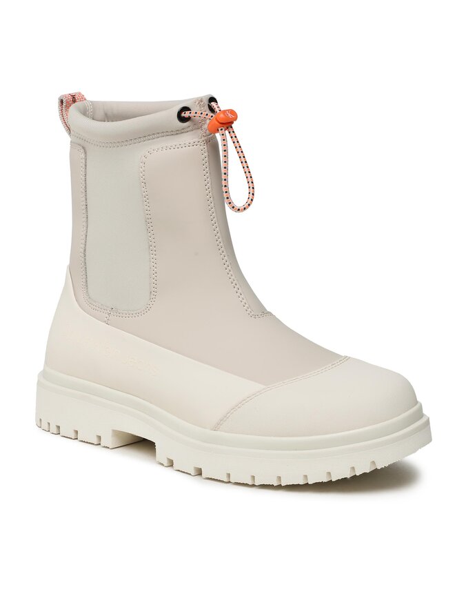 Calvin Klein Jeans Ботильйони Calvin Klein Jeans Chunky Combat Chelsea Boot Rub YW0YW01065 Бежевий