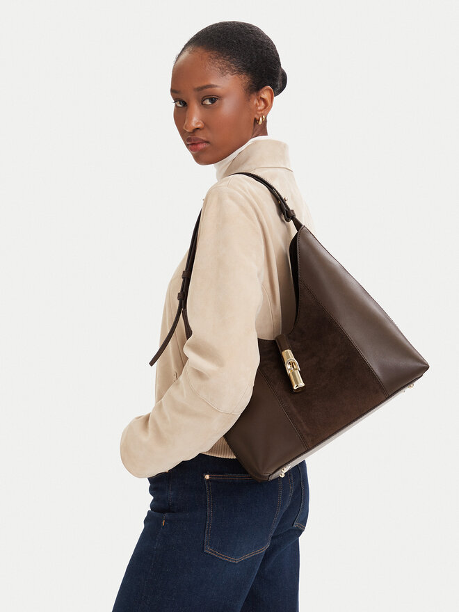 Furla Handtasche Furla Goccia M WB01499 BX3158 CN 4286S Dunkelbraun