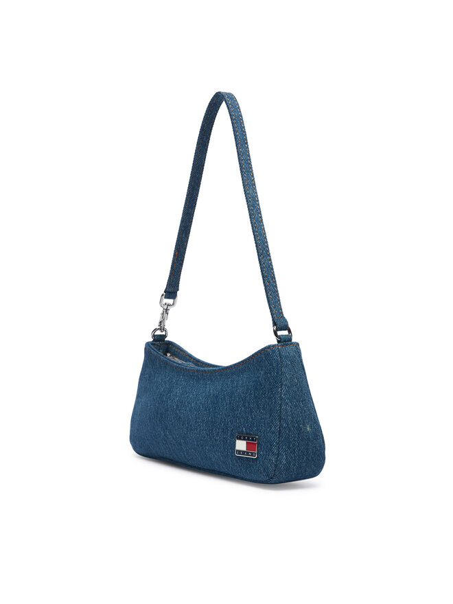 Tommy Jeans Handtasche Tommy Jeans Tjw Cool Denim Shoulder Bag AW0AW19157 Blau