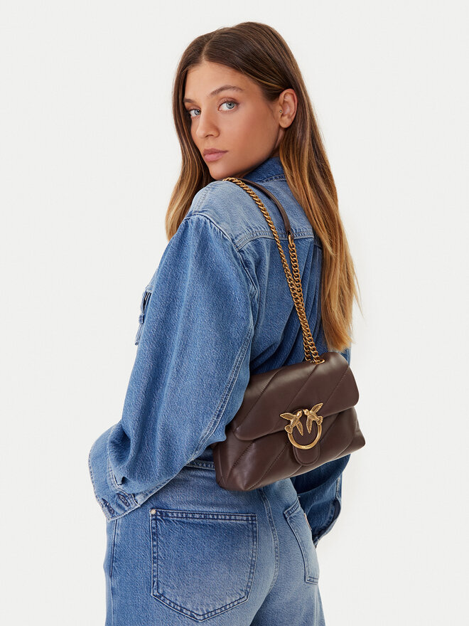PINKO Torebka PINKO Love Puff Mini CL PE 25 PLTT 100039 A0F2 Brązowy