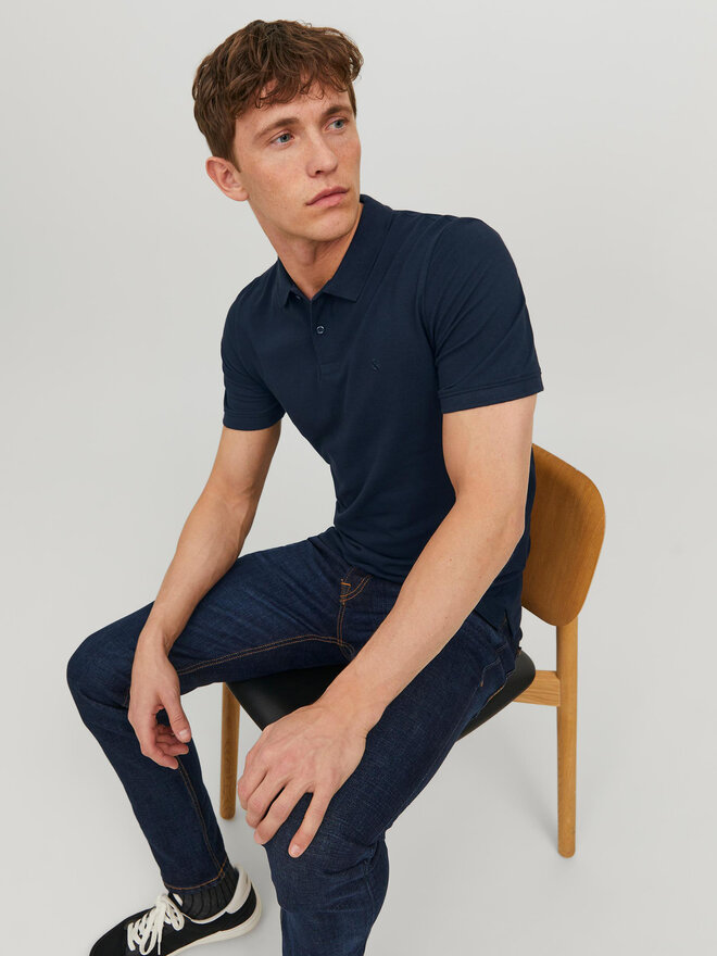 Jack&Jones Jack&Jones Pólóing Basic 12136516 Sötétkék Slim Fit