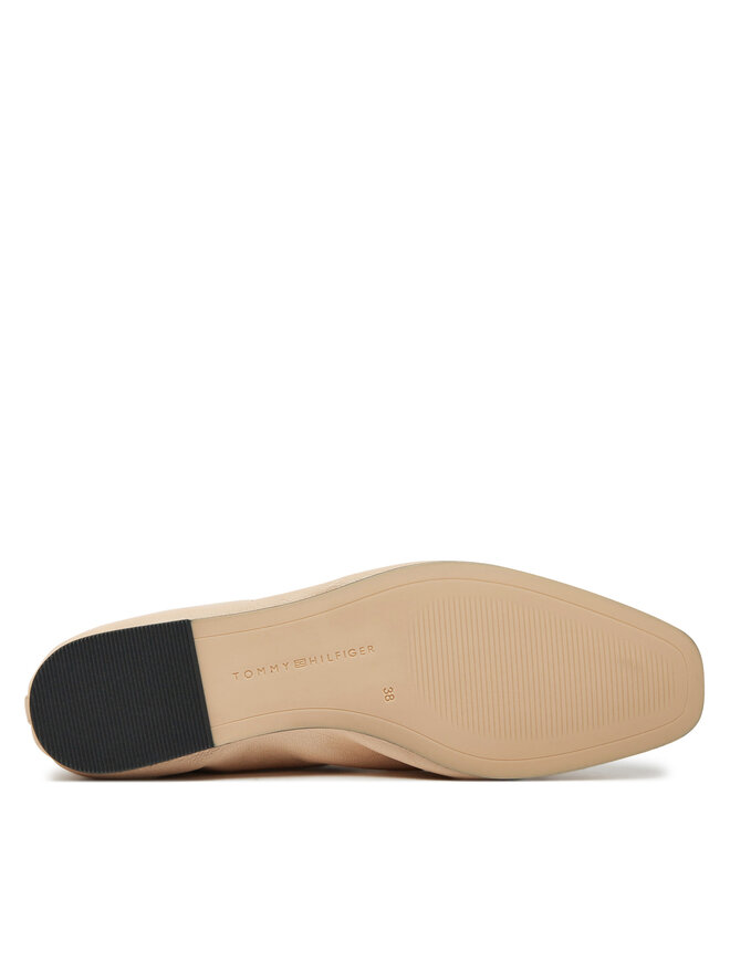 Tommy Hilfiger Балеринки Tommy Hilfiger Soft Leather Ballerina Bow FW0FW08355 Розов