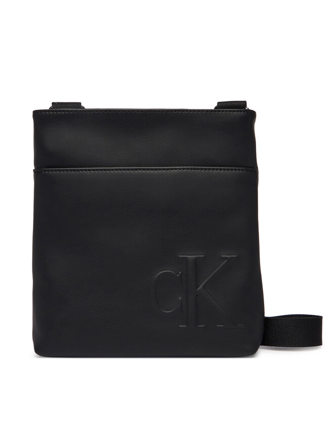 Calvin Klein Umhängetasche Calvin Klein Bold Ck Flatpack LV04D3344G Schwarz