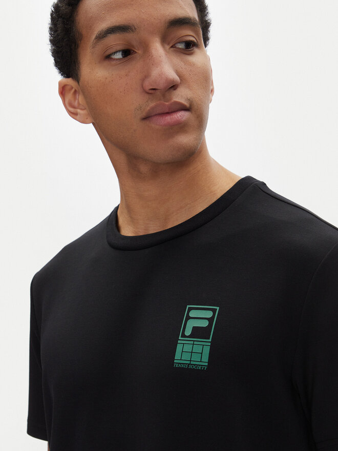 Fila Fila Marškinėliai Lennik FAM0883 Juoda Regular Fit