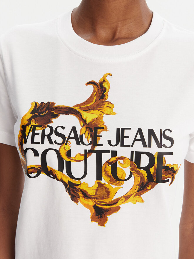 Versace Jeans Couture Versace Jeans Couture Camiseta 79HAHE06 CJ00E Blanco Regular Fit