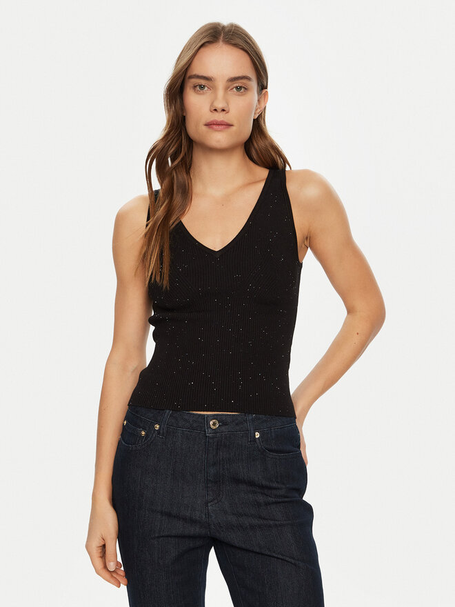 Guess Guess Top W5RR18 Z34O0 Črna Regular Fit