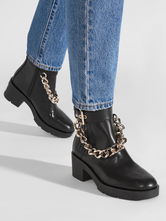 Guess Īsie zābaki Guess Parsle FL7PRL ELE10 Melns