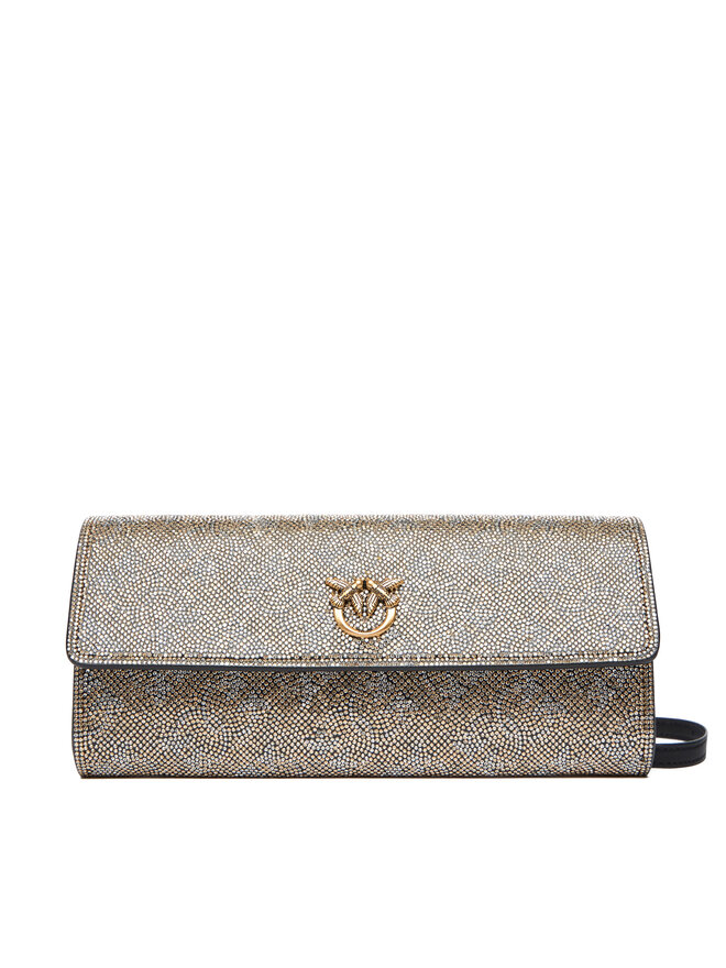 PINKO Handtasche PINKO Love Tiny Brids Wallet C AI 25-26 PCPL 103765 A20D Goldfarben