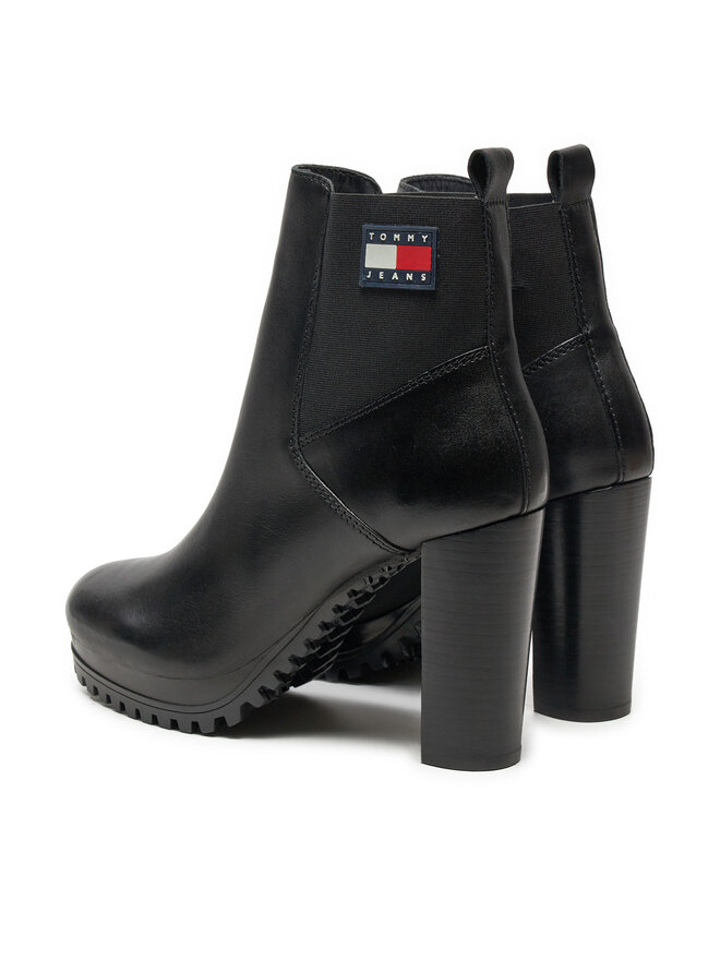 Tommy Jeans Μποτάκια Tommy Jeans Tjw New Ess High Heel Boot EN0EN02439 Μαύρο