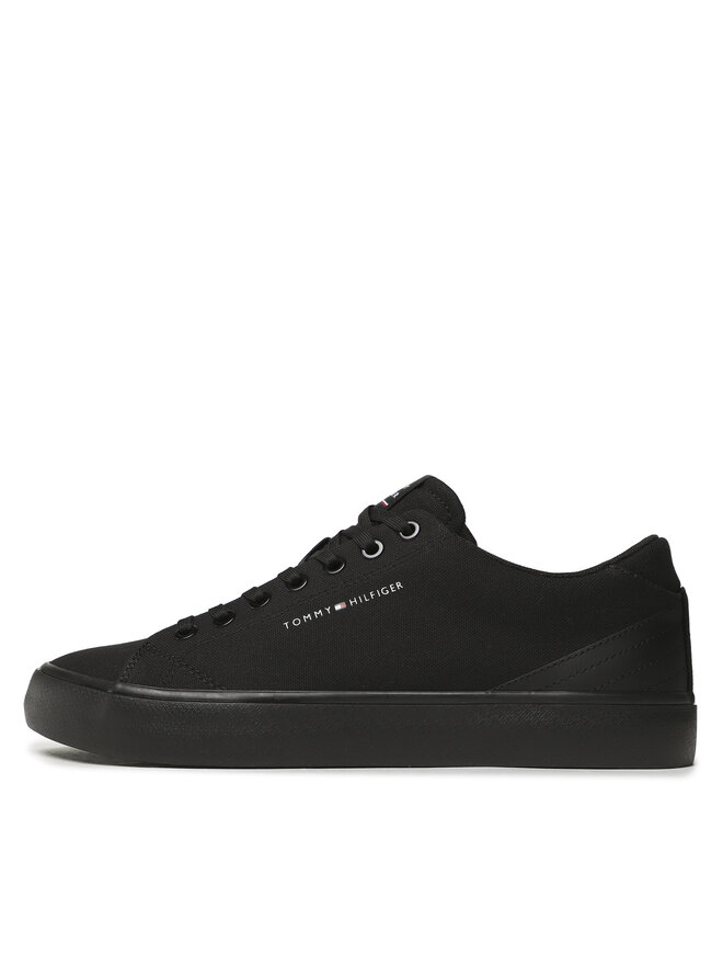Tommy Hilfiger Tenisice Tommy Hilfiger Th Hi Vulc Core Low Canvas FM0FM04737 Crna