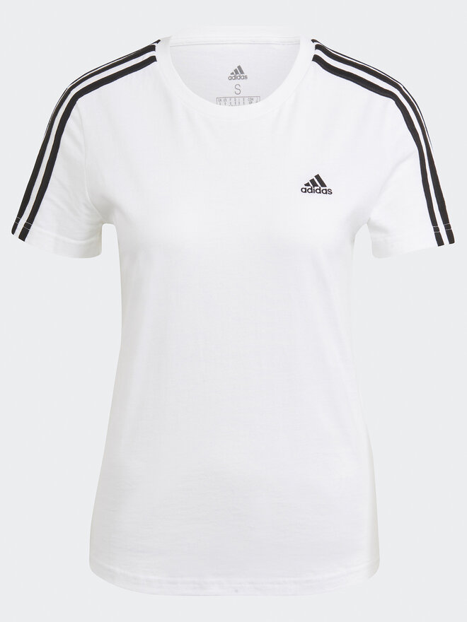 adidas adidas Póló Essentials Slim 3-Stripes T-Shirt GL0783 Fehér Slim Fit