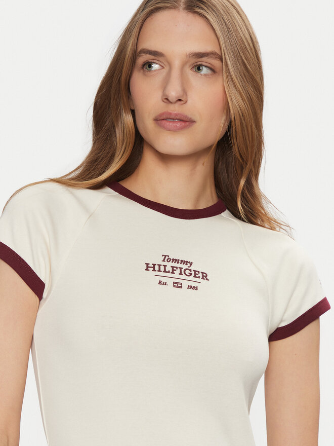 Tommy Hilfiger Tommy Hilfiger Футболка WW0WW43898 Бежевий Slim Fit