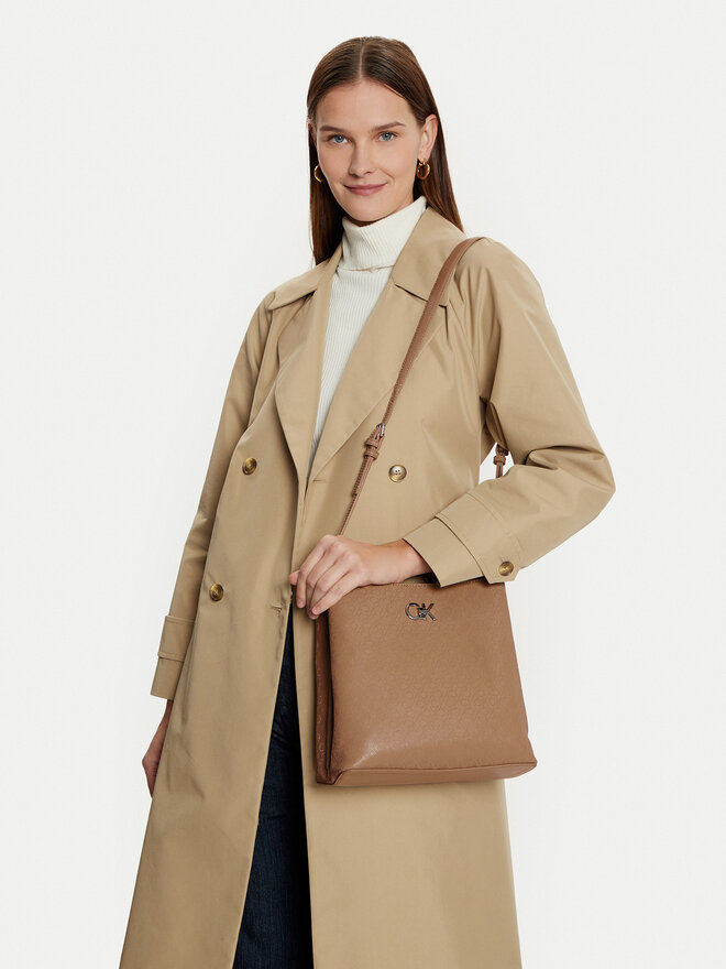 Calvin Klein Torebka Calvin Klein Ck Convertible Bucket Bag_Mono K60K613137 Brązowy