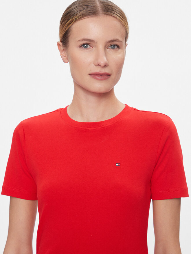Tommy Hilfiger Tommy Hilfiger Marškinėliai New Cody WW0WW40587 Raudona Slim Fit