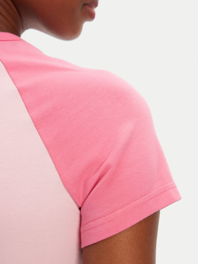 Juicy Couture Juicy Couture Camiseta Contrast JCWCT125307 Rosa Slim Fit