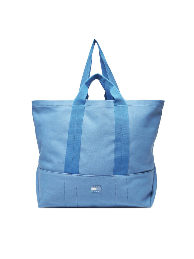 Tommy Jeans Torbica Tommy Jeans Tjw Tote Edition Canvas AW0AW17542 Plava