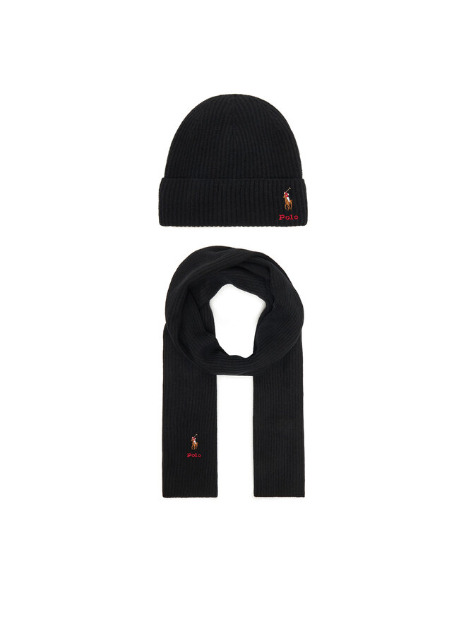 Polo Ralph Lauren Набір Шарф і Шапка Polo Ralph Lauren 455981430003 Чорний