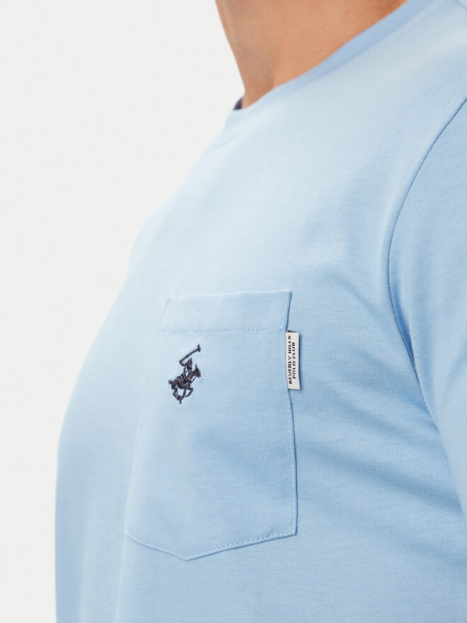 Beverly Hills Polo Club Beverly Hills Polo Club T-Shirt P-SS26M-TS414000 Hellblau Regular Fit