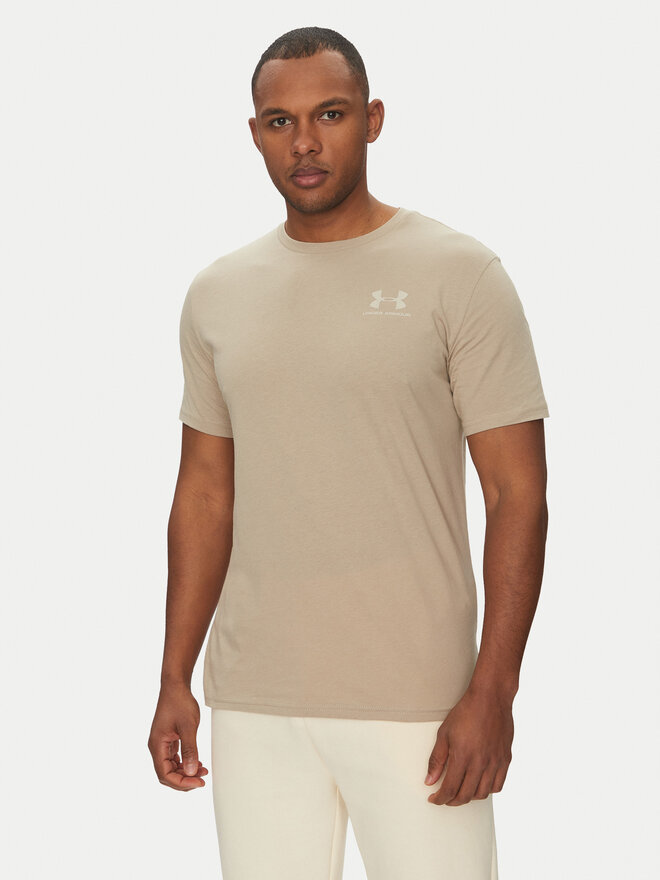 Under Armour Under Armour T-Shirt Left Chest Logo SS 1326799 Μπεζ Loose Fit