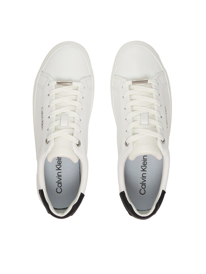 Calvin Klein Sportcipők Calvin Klein Vulc Lace Up Lth/Moire Bt HW0HW02747 Fehér
