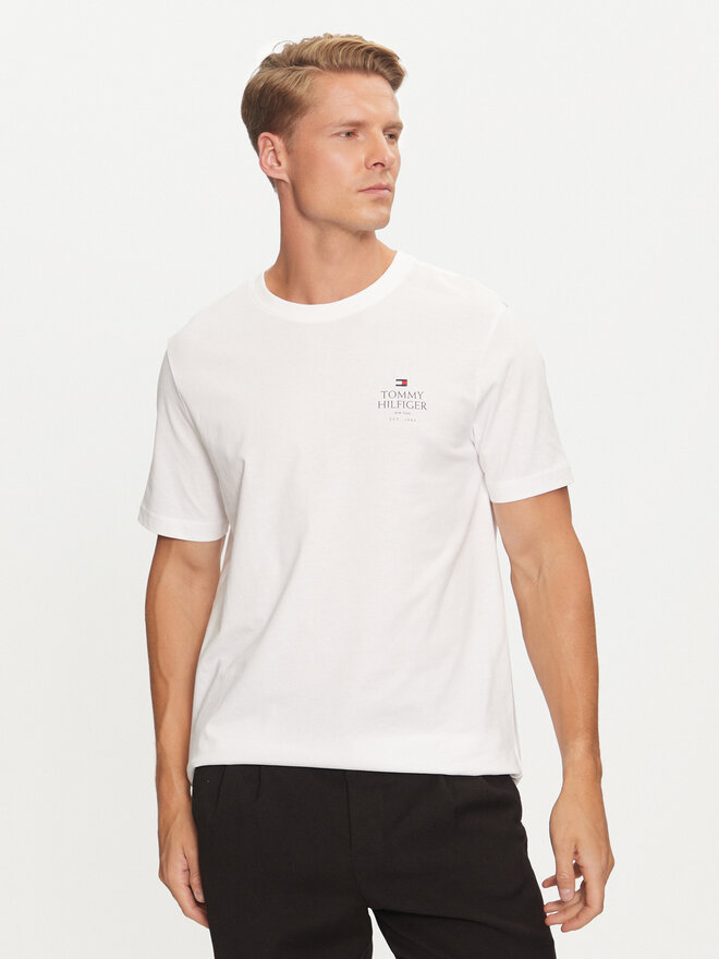 Tommy Hilfiger Tommy Hilfiger Marškinėliai MW0MW36500 Balta Regular Fit