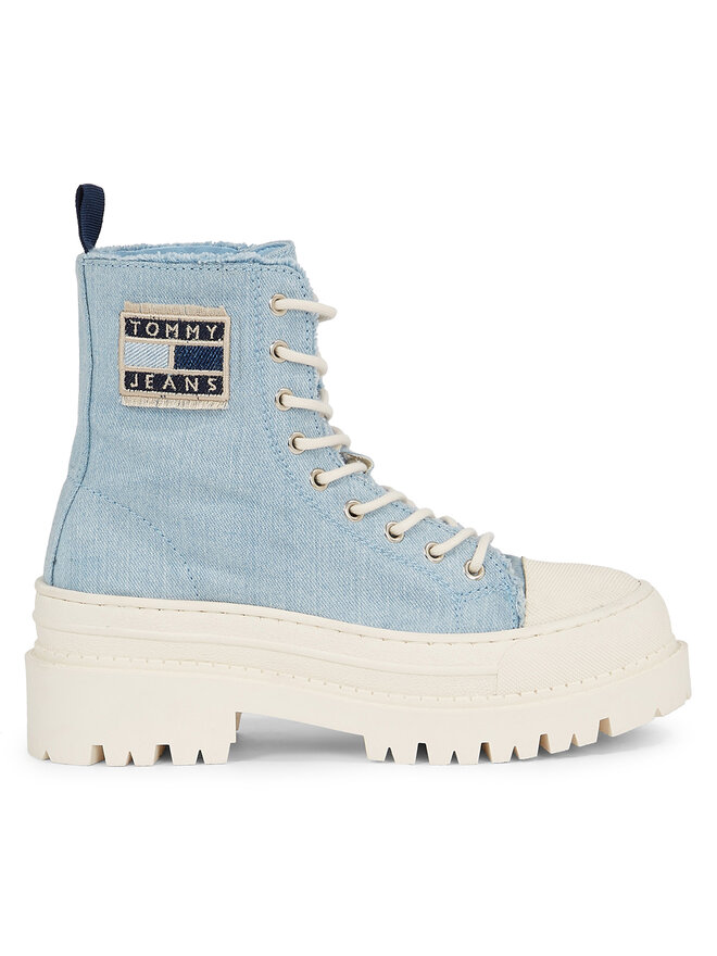 Tommy Jeans Кецове Tommy Jeans Foxing Denim Boot EN0EN02348 Син