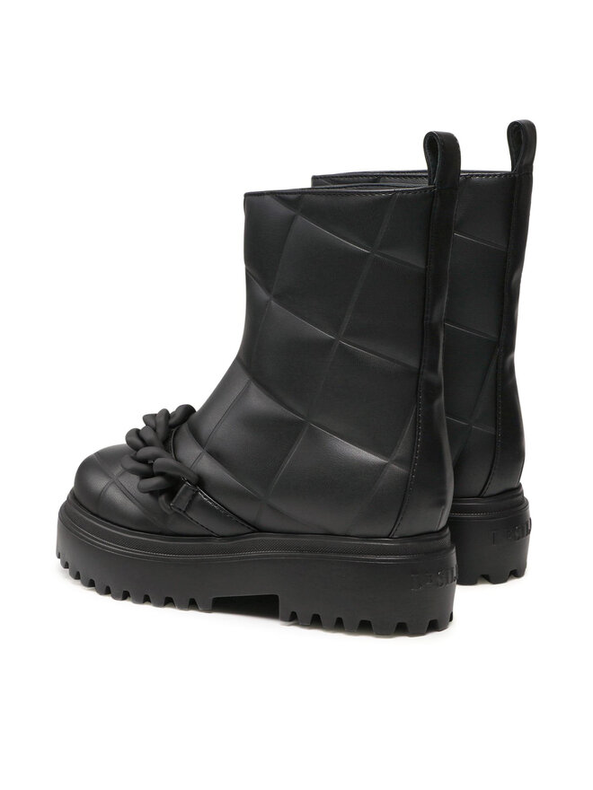 Le Silla Botine Le Silla Stivaletto Ranger Fod. Montone 6411T020M1MMFAK001 Negru
