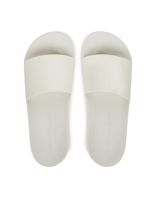 Calvin Klein Jeans Pantoletten Calvin Klein Jeans Slide Monogram Tpu YW0YW01715 Weiß