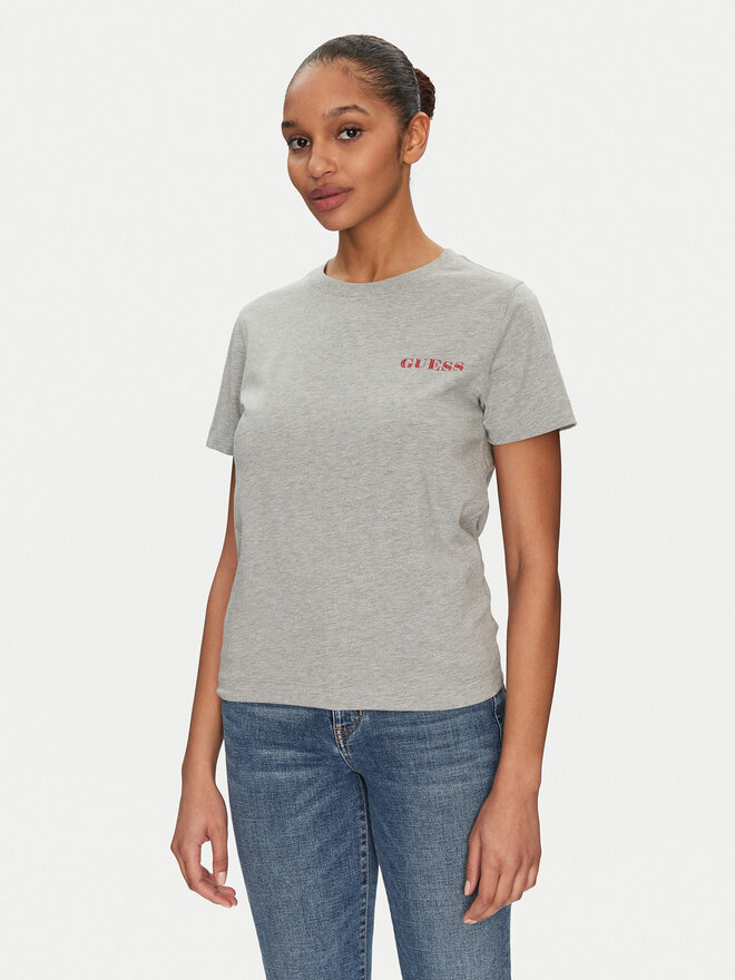 Guess Guess Marškinėliai W5RI04 I3Z14 Pilka Regular Fit