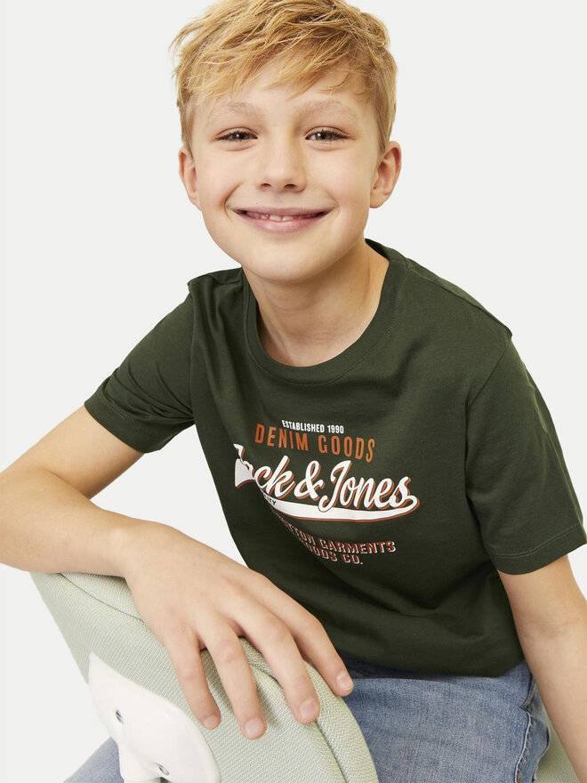 Jack&Jones Junior Jack&Jones Junior Marškinėliai Logo 12258876 Žalia Regular Fit