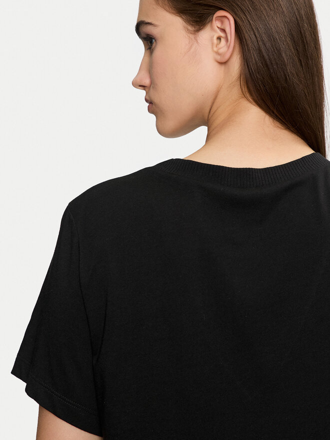 Sisley Sisley T-Shirt 3QU4L400L Schwarz Regular Fit