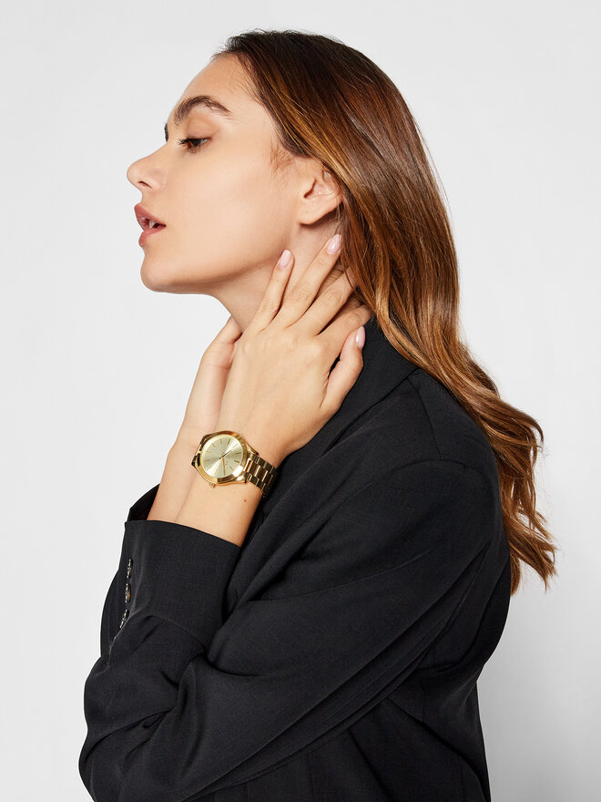 Reloj Michael Kors Slim Runway MK3179 Oro zapatos.es