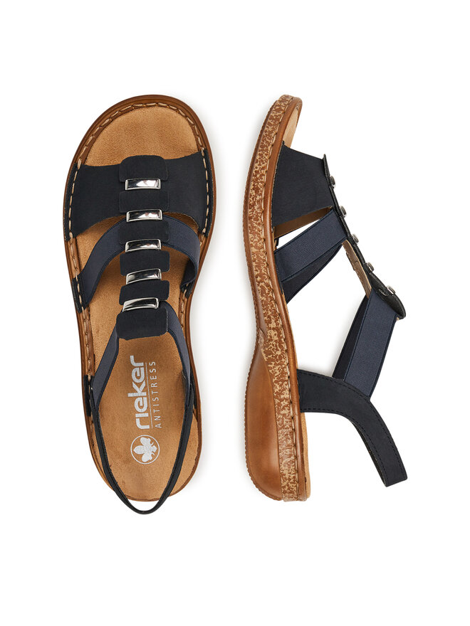 Rieker Sandály Rieker 62850-14 Tmavomodrá