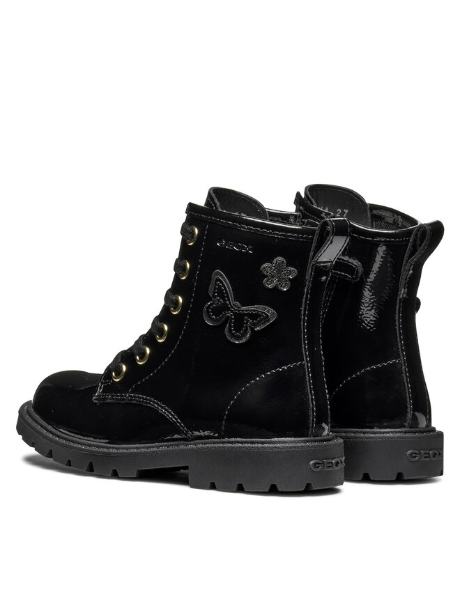 Geox Schnürschuhe Geox J Shaylax Girl J56EXA 00067 C9999 S Schwarz