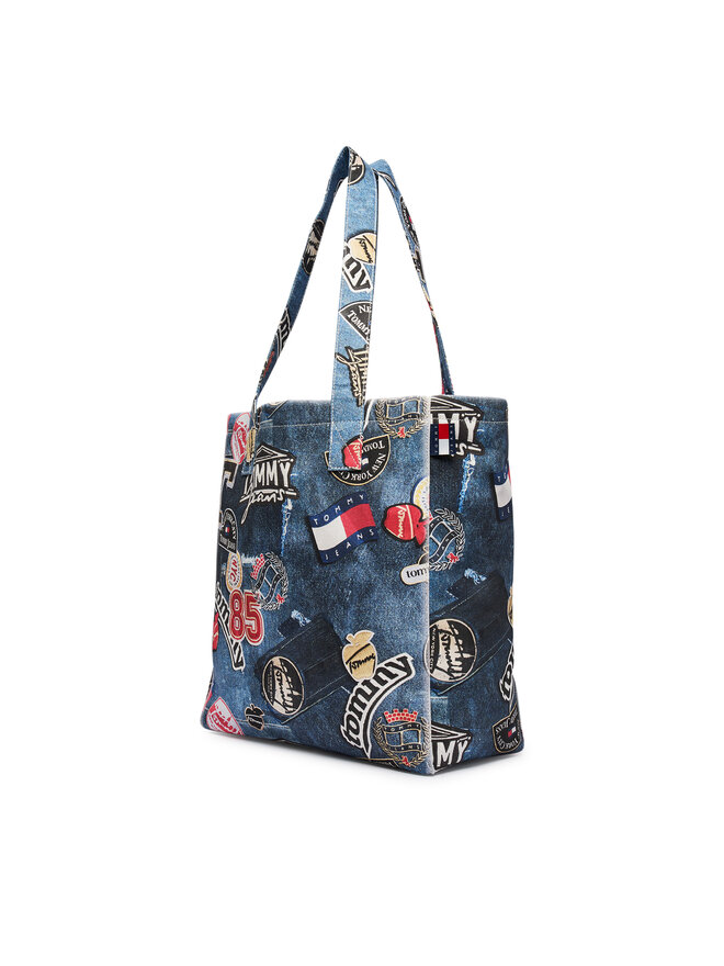 Tommy Jeans Handtasche Tommy Jeans Tjw Bodega Trompe L'Oeil Tote AW0AW19304 Dunkelblau