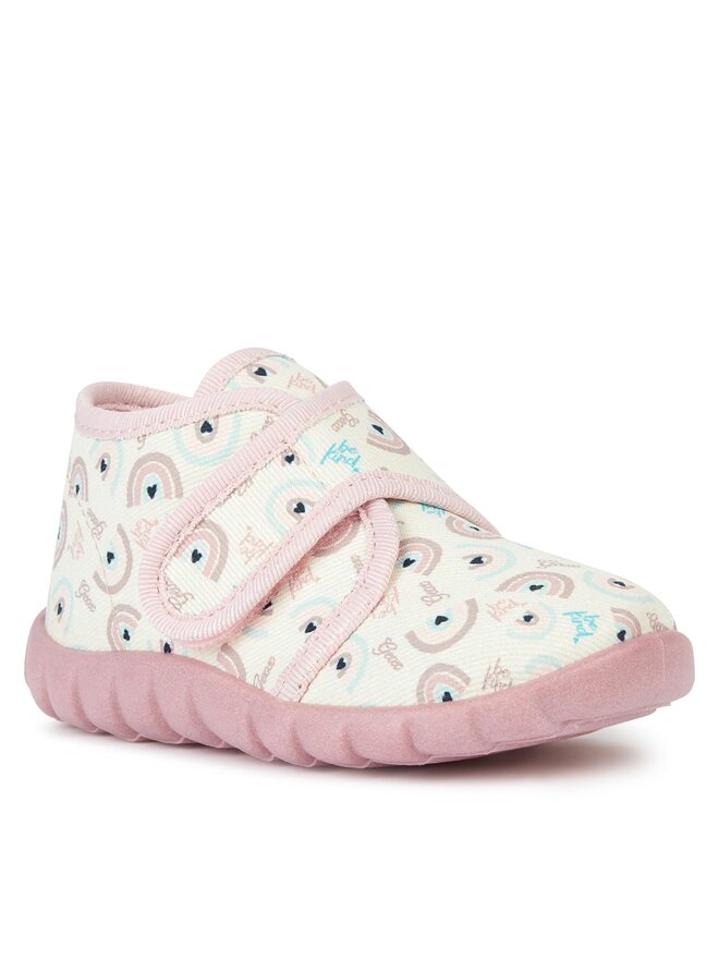 Pantofole Geox B Zyzie Girl B2606A 0AN11 C1M8T Ecru escarpe