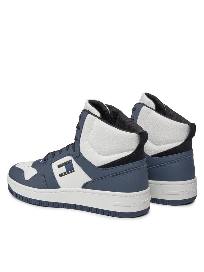 Tommy Jeans Sneakersy Tommy Jeans Tjm Retro Basket Sneaker Mid EM0EM01401 Granatowy