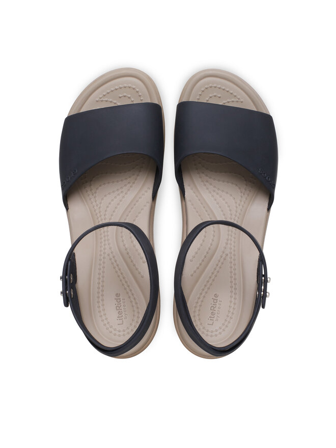 Crocs Sandały Crocs Brooklyn Ankle Strap Wedge 209406 Czarny