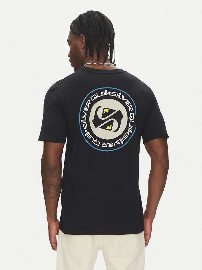 Quiksilver Quiksilver Marškinėliai Circle Back Ss EQYZT08054 Juoda Regular Fit