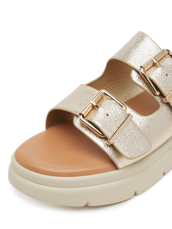 Clara Barson Pantoletten Clara Barson H3T9409-6 Goldfarben