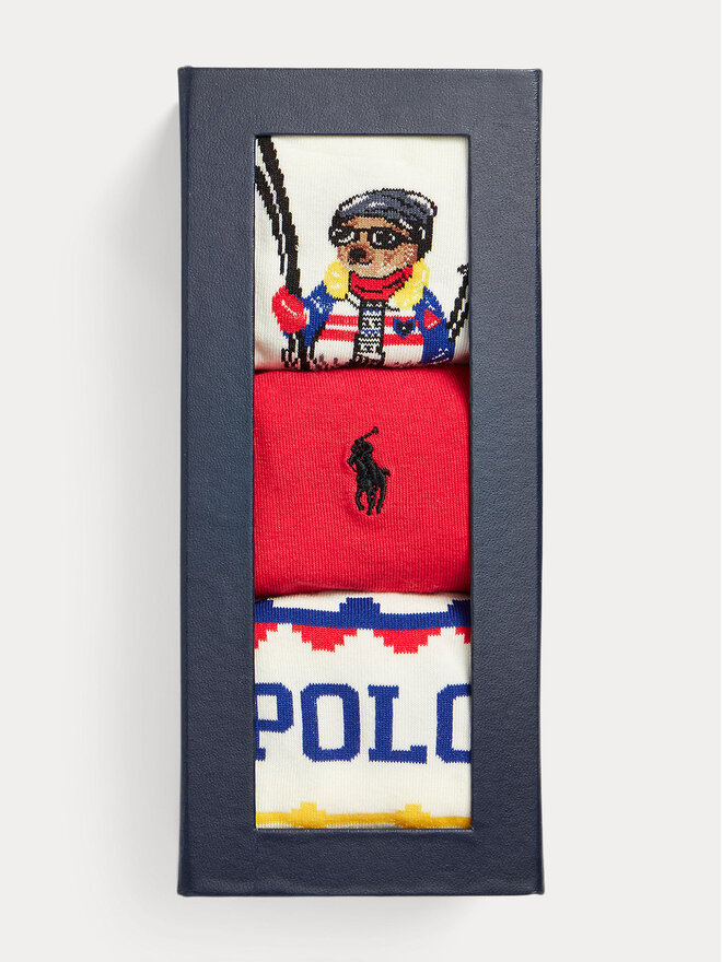 Polo Ralph Lauren Set 3 parov ženskih visokih nogavic Polo Ralph Lauren 455898867001 Pisana