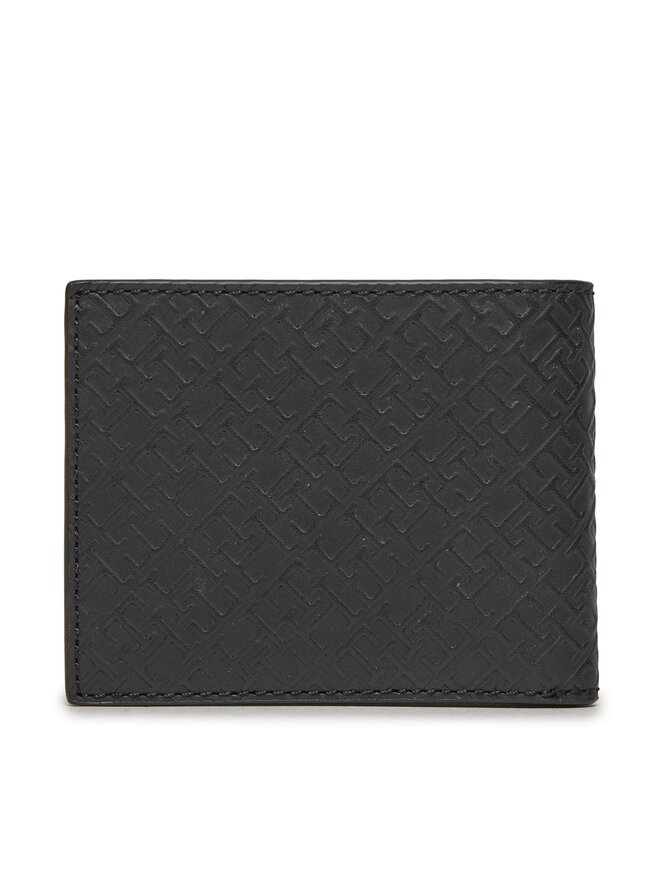 Tommy Hilfiger Duży Portfel Męski Tommy Hilfiger Th Monogram Mini Cc Wallet AM0AM11849 Czarny